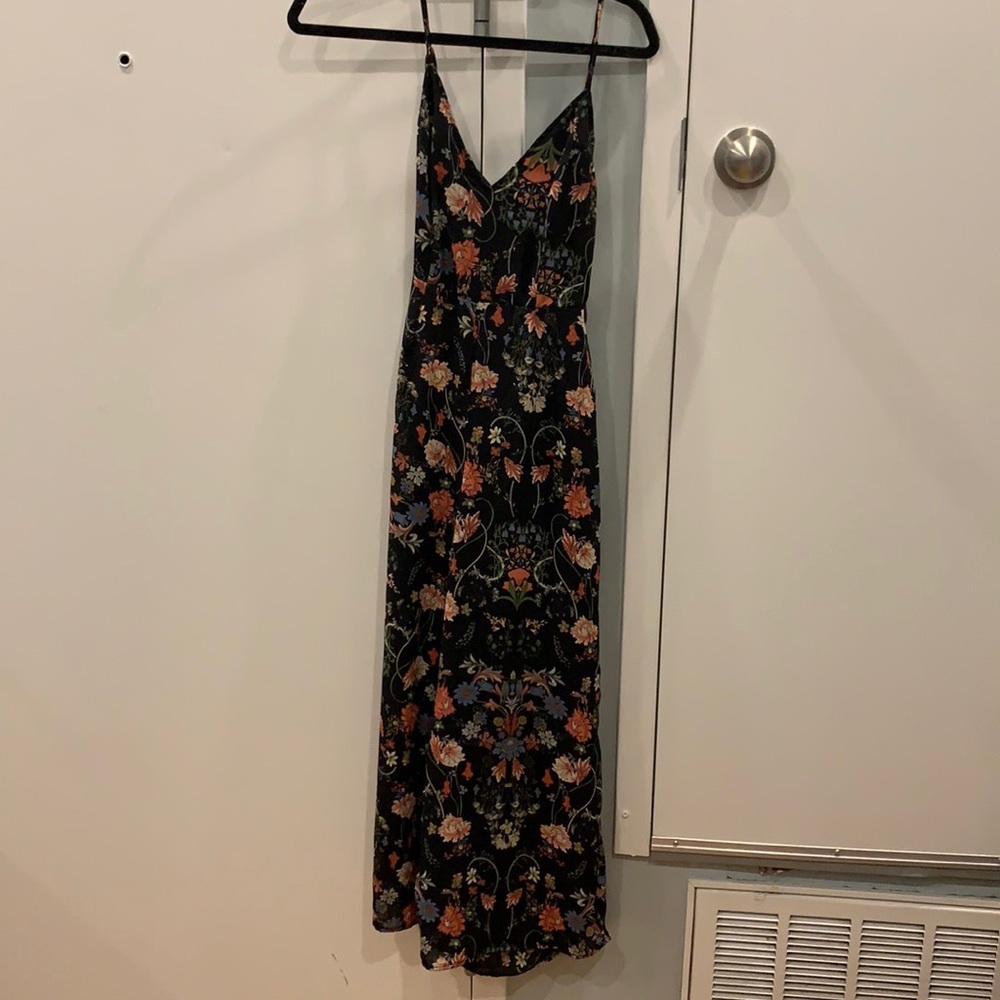 Black floral jumpsuit